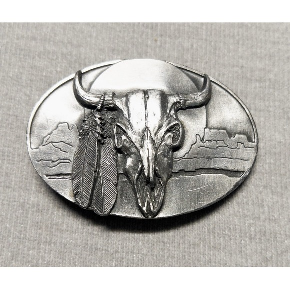 VTG 1989 Arroyo Grande Buckle Co Western Longhorn Belt Buckle AG30 Made in USA - Picture 1 of 8